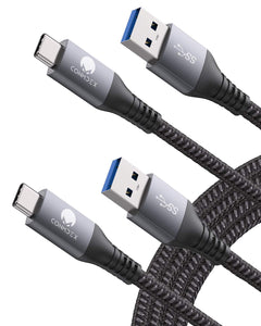 CONMDEX USB-C to USB-A Cable [6.6ft], 3.1 Gen2 SuperSpeed Up to 10Gbps Data Speed (2 Pack)